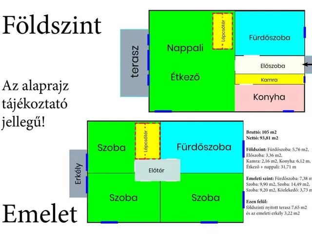 Eladó ház Budapest XVII. kerület, Rákoscsaba 105 nm