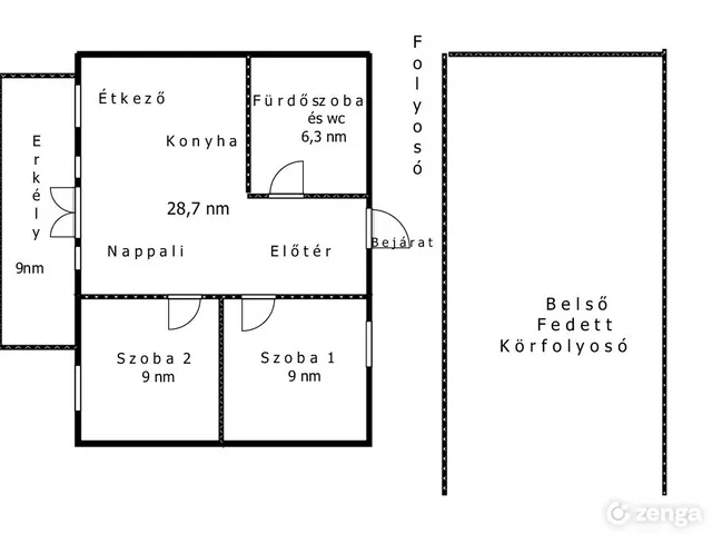 Eladó lakás Kápolnásnyék 53 nm