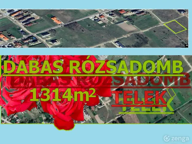 Eladó telek Dabas 1314 nm