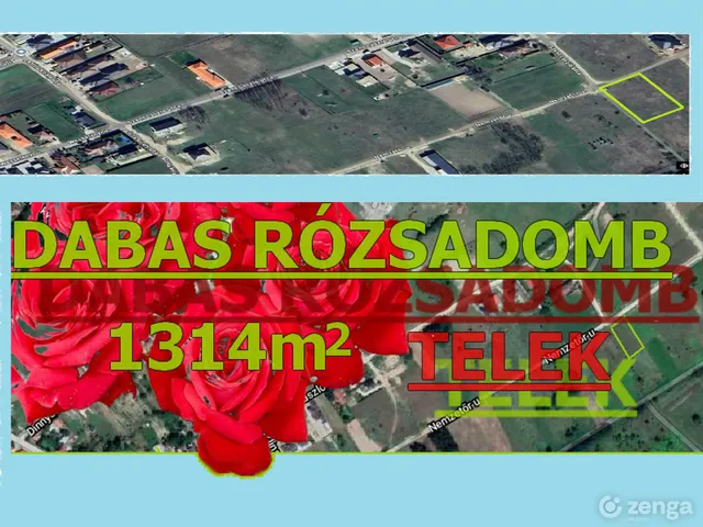 Eladó telek Dabas 1314 nm