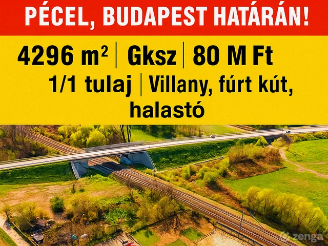Eladó telek Pécel 4263 nm