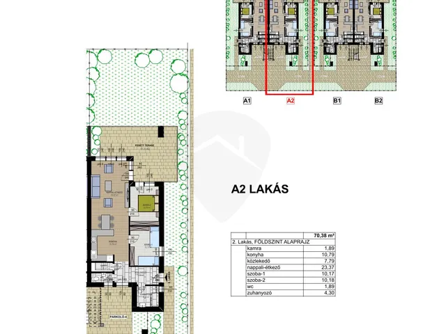 Eladó lakás Balatonföldvár 70 nm