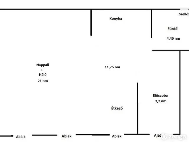 Eladó lakás Budapest III. kerület, Csillaghegy 40 nm