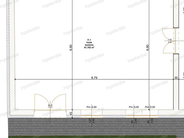 Eladó kereskedelmi és ipari ingatlan Nyíregyháza 74 nm