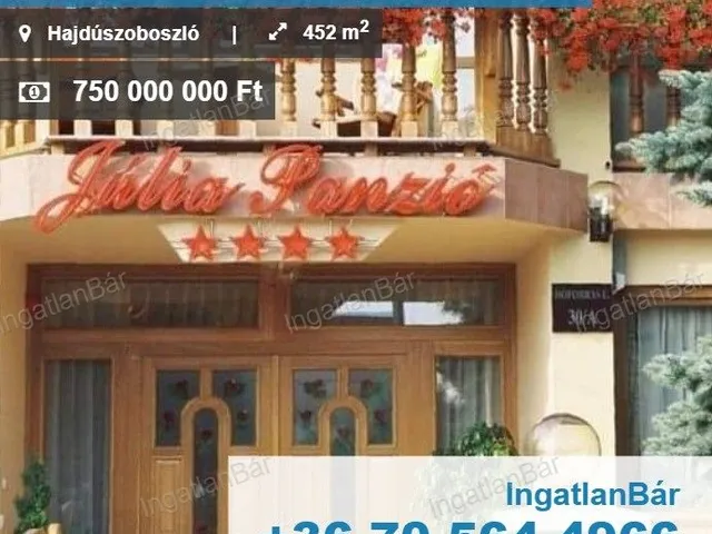 Eladó kereskedelmi és ipari ingatlan Hajdúszoboszló 452 nm
