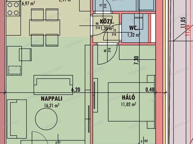 Eladó lakás Nyíregyháza 45 nm