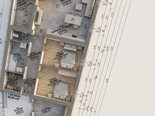 Eladó lakás Nyíregyháza 58 nm