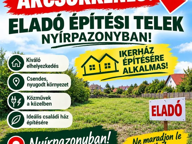 Eladó telek Nyírpazony 1691 nm