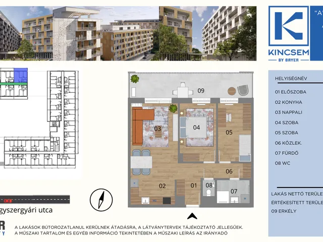 Eladó lakás Budapest X. kerület, Gyógyszergyári út 6-12. 62 nm