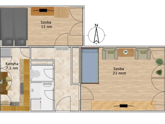 Eladó lakás Cegléd 55 nm