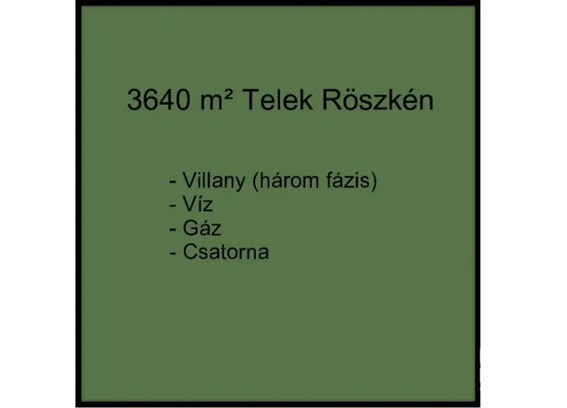 Eladó telek Röszke 3640 nm