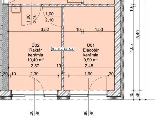 Eladó kereskedelmi és ipari ingatlan Szeged, Felsőváros 26 nm