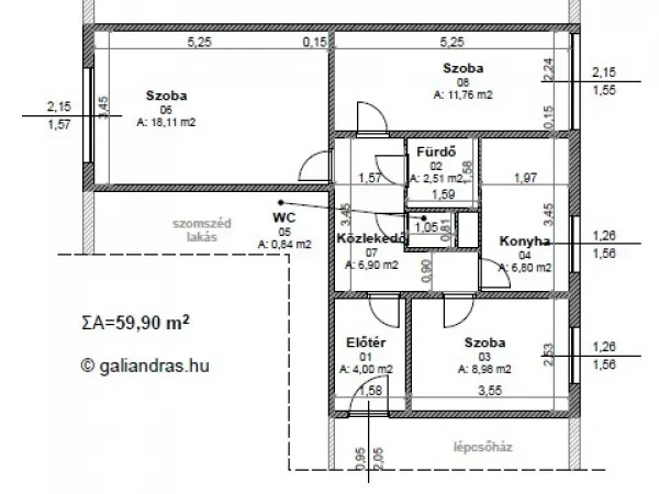 Eladó lakás Szeged, Makkosház 60 nm