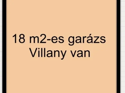 Eladó garázs Szeged, Szőreg 18 nm