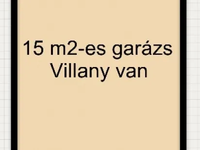 Eladó garázs Szeged, Újszeged 15 nm