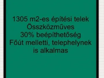 Eladó telek Szeged, Újszeged 1305 nm