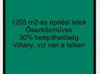 Eladó telek Kistelek 1255 nm