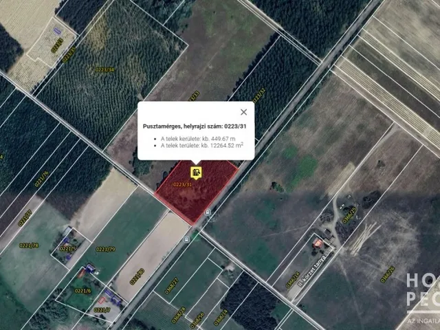 Eladó mezőgazdasági ingatlan Pusztamérges 12267 nm