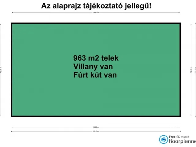 Eladó telek Szatymaz 963 nm