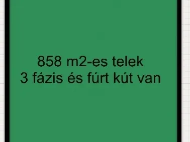 Eladó telek Szeged, Kiskundorozsma 858 nm