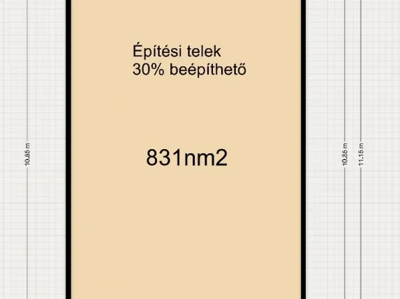 Eladó telek Klárafalva 831 nm