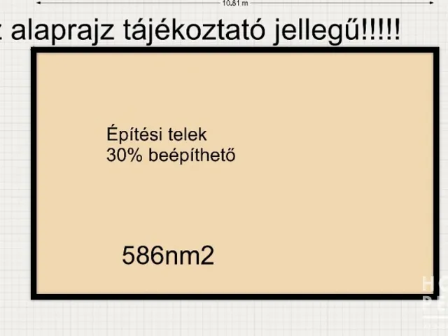 Eladó telek Makó 586 nm