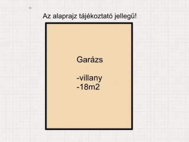 Eladó garázs Mórahalom 18 nm