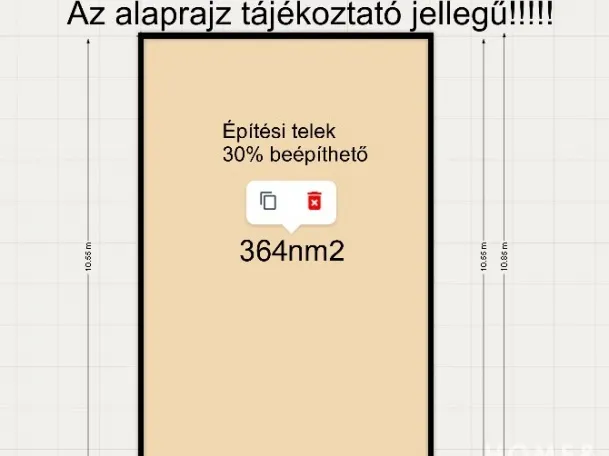 Eladó telek Makó 364 nm