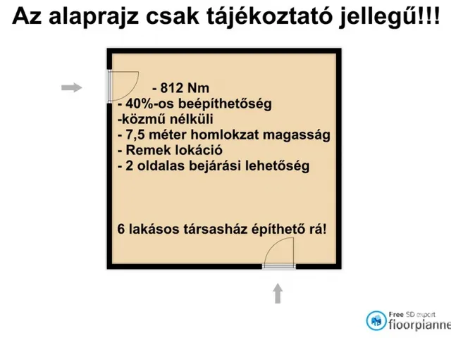 Eladó telek Hódmezővásárhely 812 nm