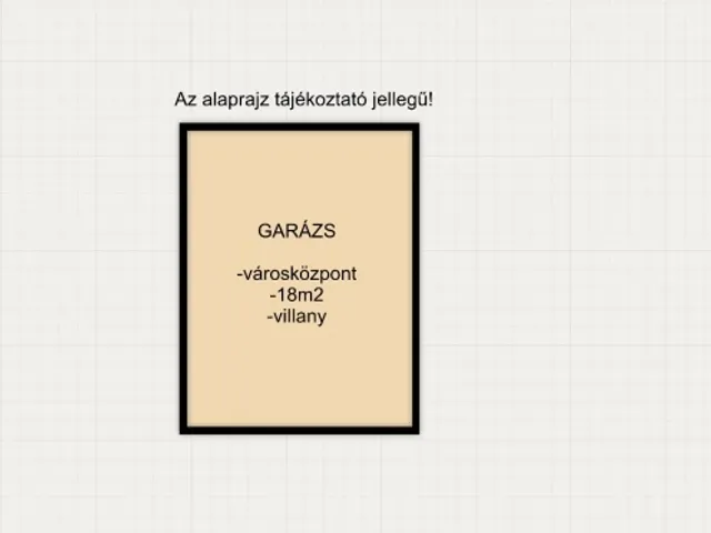 Eladó garázs Mórahalom 18 nm