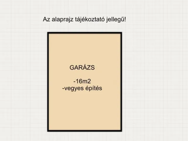 Eladó garázs Kistelek 16 nm