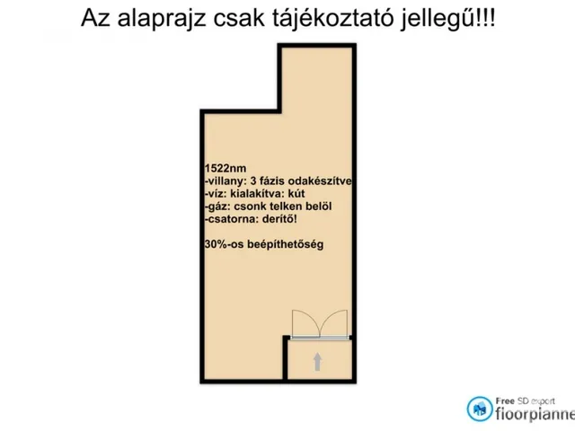 Eladó telek Hódmezővásárhely 1522 nm