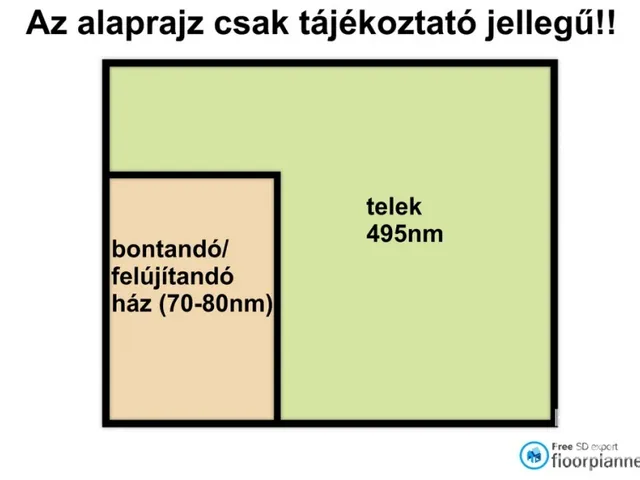 Eladó telek Hódmezővásárhely 495 nm
