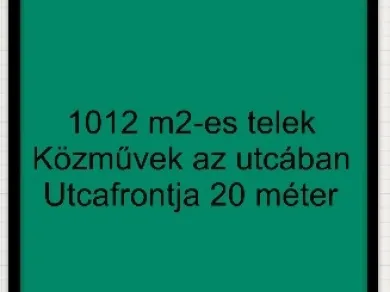 Eladó telek Maroslele 1012 nm