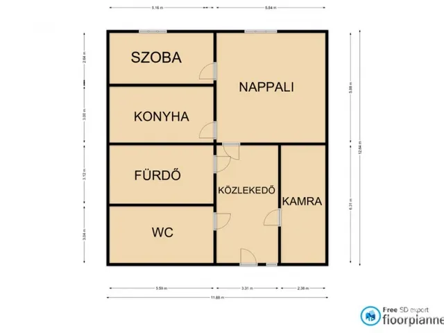 Eladó lakás Mindszent 50 nm