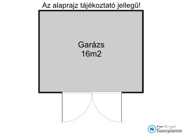 Eladó garázs Szeged, Északi városrész 16 nm