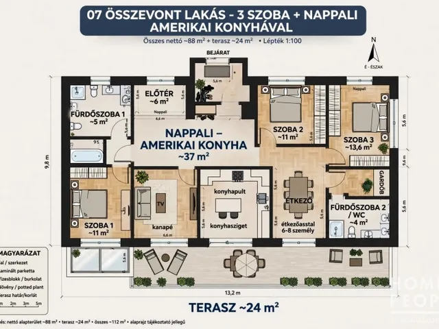 Eladó lakás Szeged 88 nm