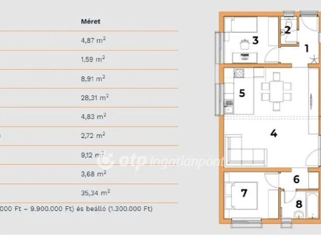 Eladó lakás Nagykanizsa 112 nm