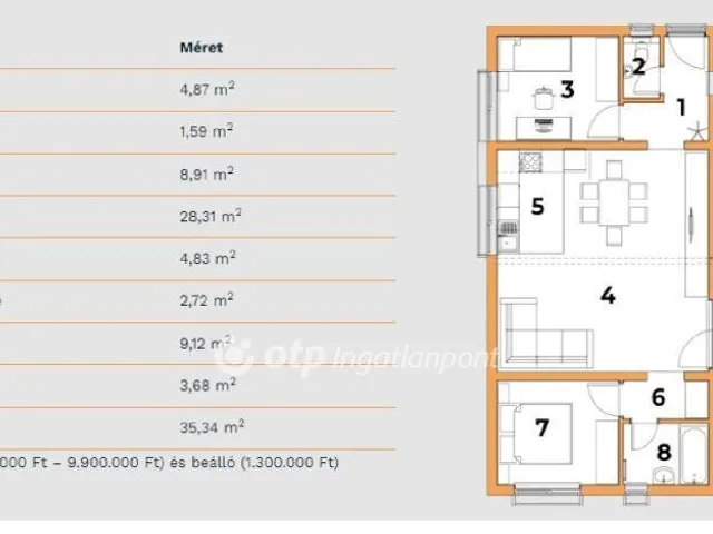 Eladó lakás Nagykanizsa 112 nm