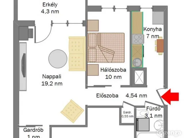 Kiadó lakás Budapest XIII. kerület, Angyalföld 47 nm