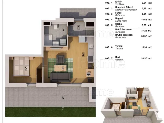 Eladó lakás Fonyód, Fonyódliget 38 nm