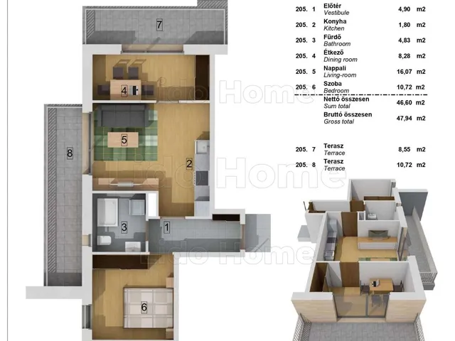 Eladó lakás Fonyód, Fonyódliget 47 nm
