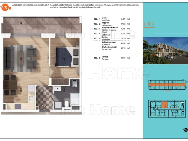 Eladó lakás Balatonlelle 42 nm