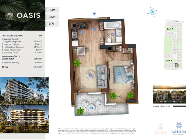 Eladó lakás Budapest XIII. kerület 44 nm