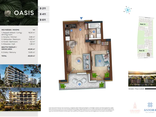 Eladó lakás Budapest XIII. kerület 44 nm