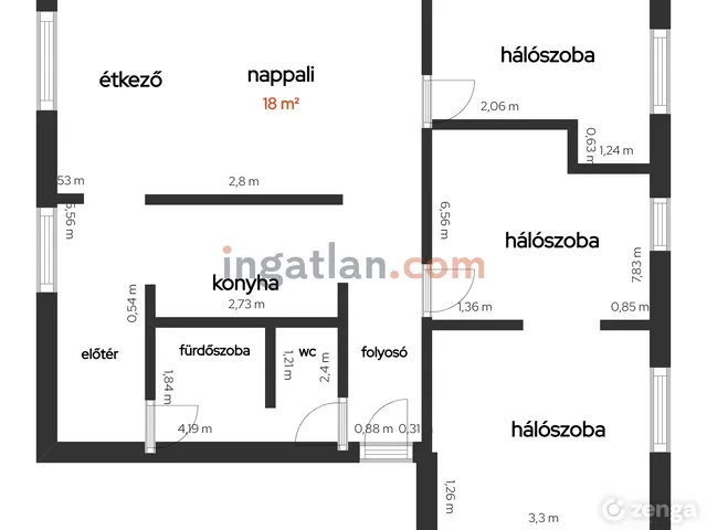 Kiadó lakás Székesfehérvár, Szedreskert 60 nm