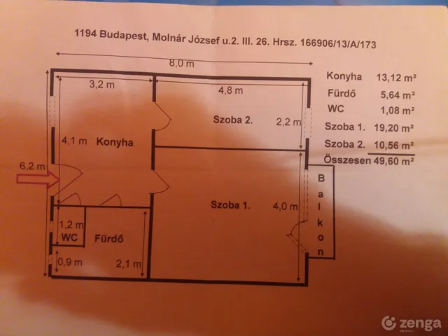 Eladó lakás Budapest XIX. kerület 50 nm