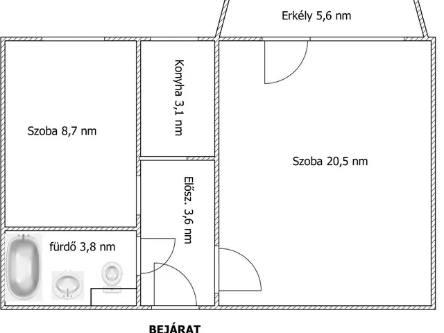 Eladó lakás Paks, Lakótelep 41 nm