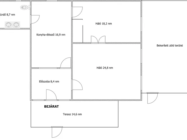 Eladó lakás Paks, Óváros, Deák F. u. 5. 80 nm
