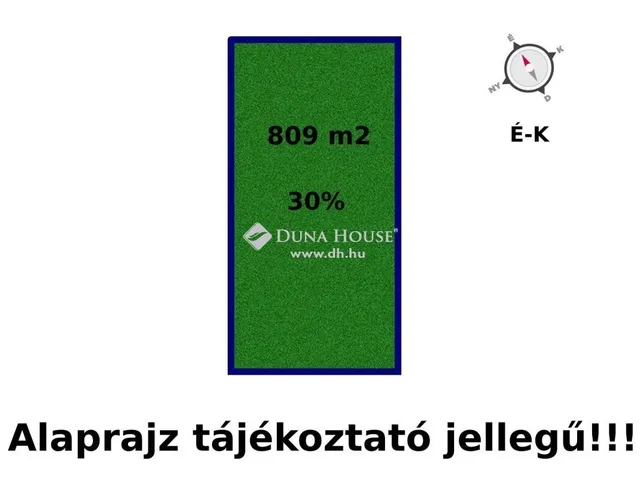 Eladó telek Tápiószecső 809 nm